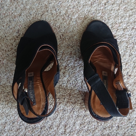 Alberto Fermani Black suede Leather Heels size 37 - Picture 4 of 15